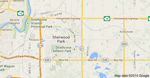 Sherwood Park Area Map